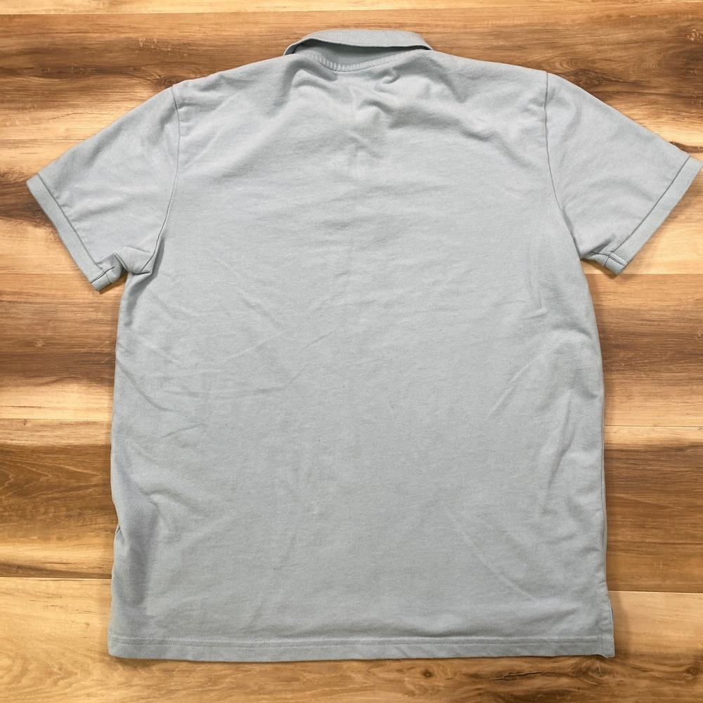 American Eagle Polo Shirt Men Large Light Blue Cotton Blend Standard Fit Classic - Picture 9 of 9